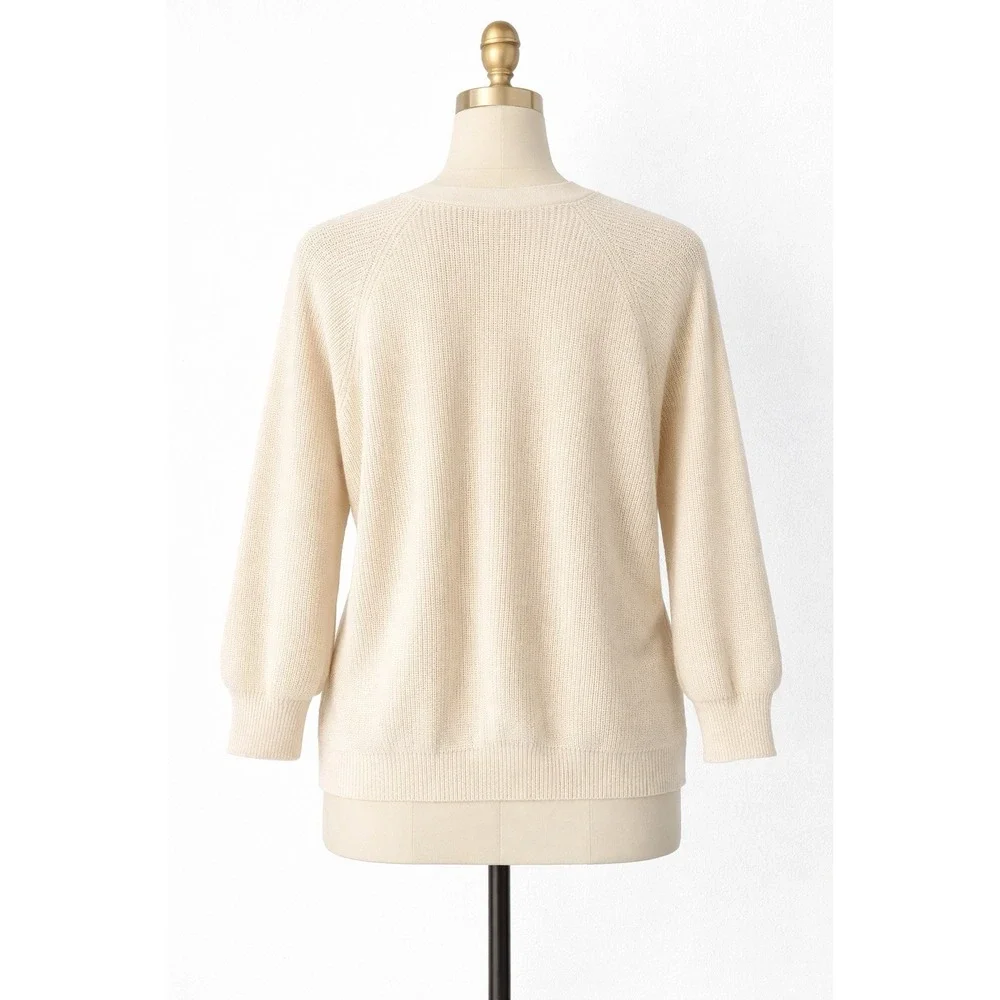 Ba&sh‎ Paris Cream Twist Front Lady Pullover Sweater Sz 1 Small Cozy Chic Boho